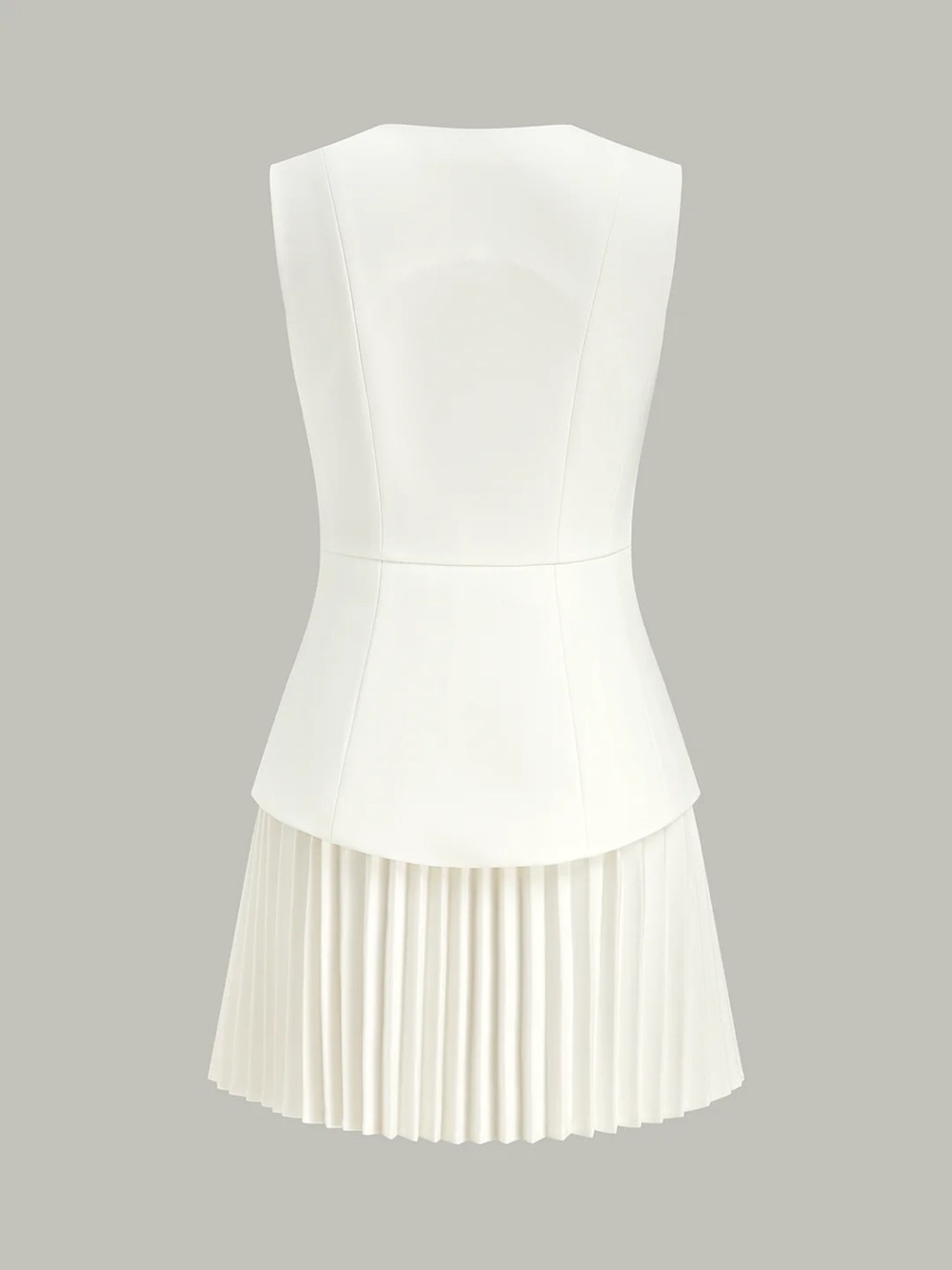 Commense Sleeveless Metal Detail Pleated Mini Dress - Size XS - Picture 4 of 5